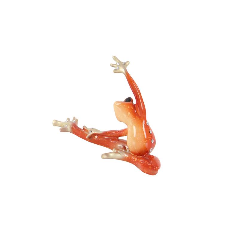 Gold Polystone Frog Decorative Sculpture (Set of 3)