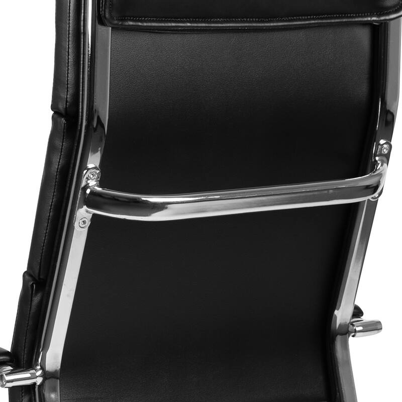 High Back LeatherSoft Contemporary Panel Executive Swivel Office Chair