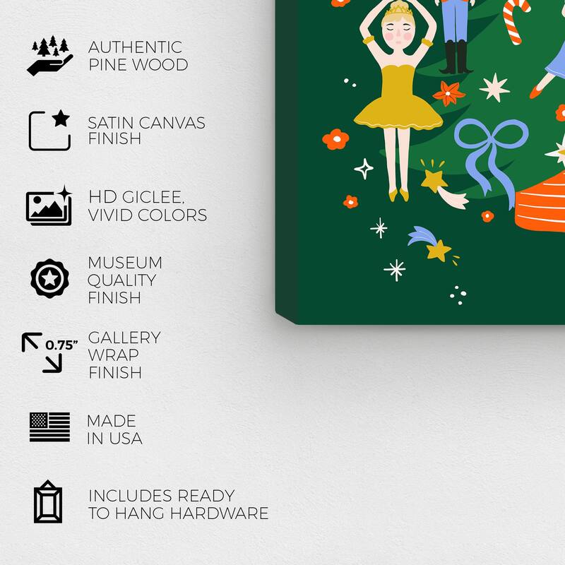 Wynwood Studio Canvas Holiday and Seasonal Stories for Midnight Green Modern & Contemporary Wall Art Canvas Print
