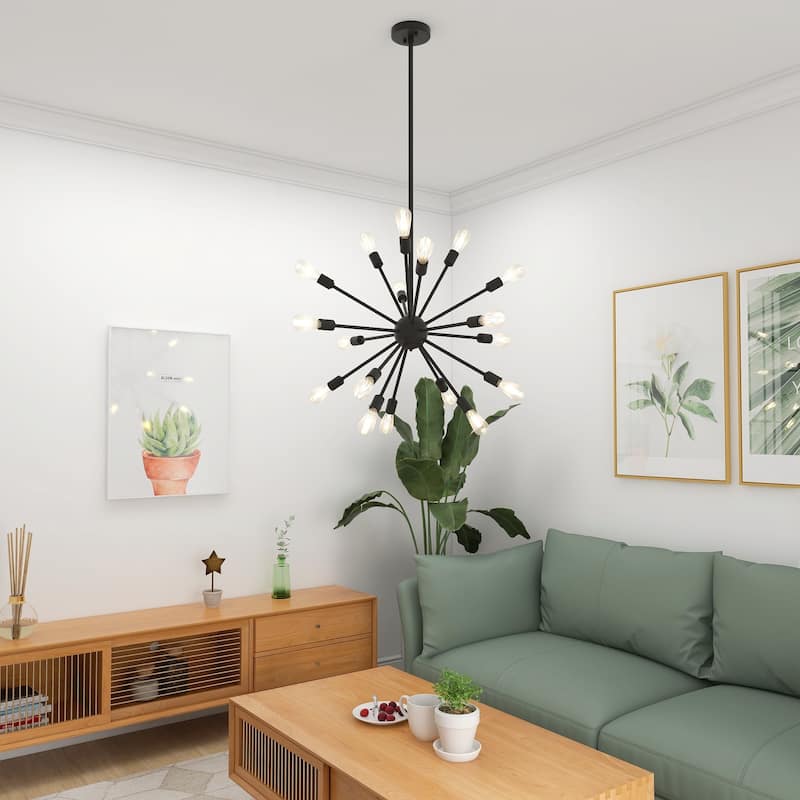 18 Light Sputnik Sphere Chandelier - 27.36"x74.45"