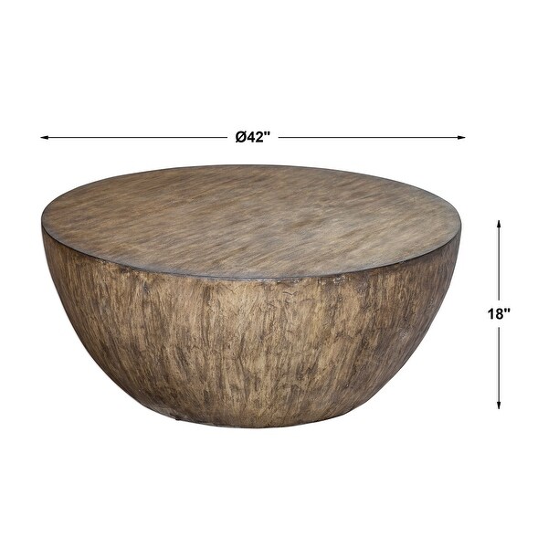 uttermost round wood side table