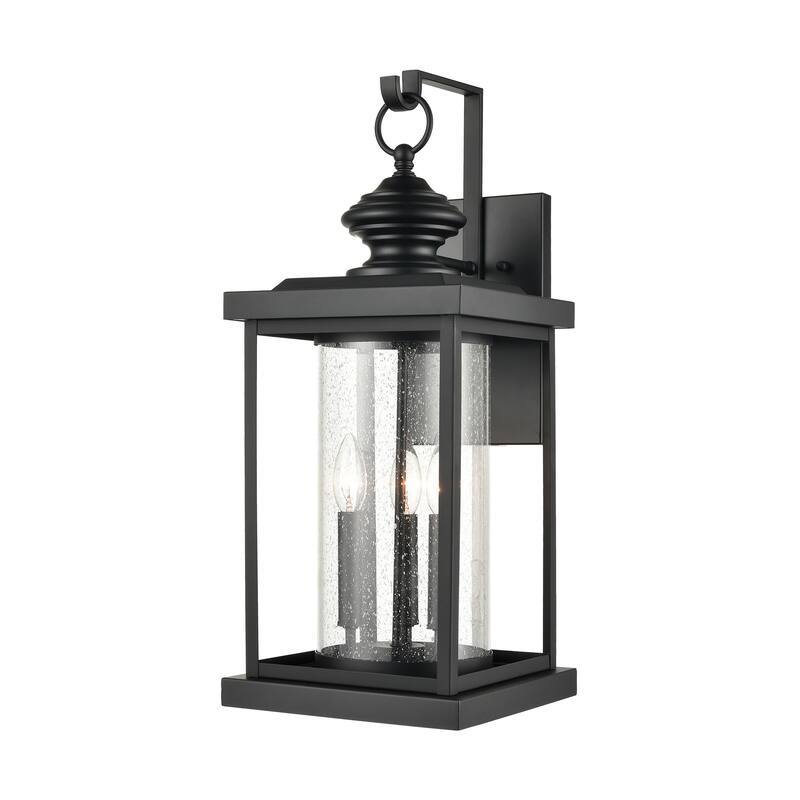 Minersville 17'' High 1-Light Outdoor Sconce - Matte Black - 23 inch Tall - Matte Black