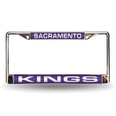 NBA Sacramento Kings Purple Laser Chrome Acrylic License Plate Wall Frame