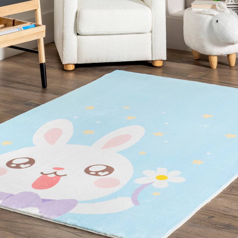 Nuloom Aloisia SpinClean Bunny Machine Washable Area Rug