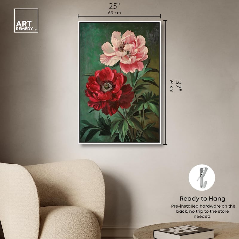 Symphony of Peonies Canvas by Art Remedy