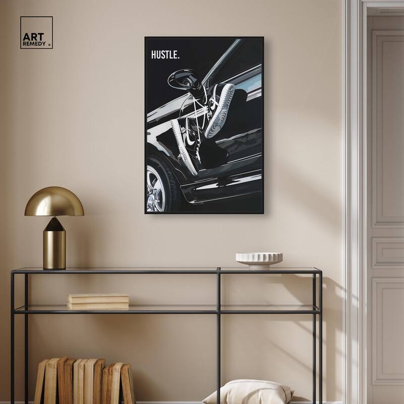 Sneaker Lace Car Canvas by Art Remedy