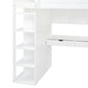 preview thumbnail 19 of 38, Twin Size Solid Wood Loft Bed with Desk, Wardrobes, 4 Drawers and 4 Shelves for Kids, Bedroom