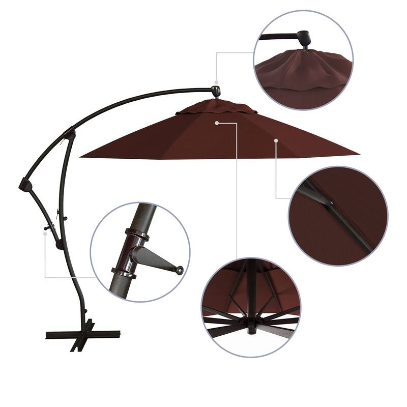 Okracoke 9ft Rotating Aluminum Umbrella by Havenside Home