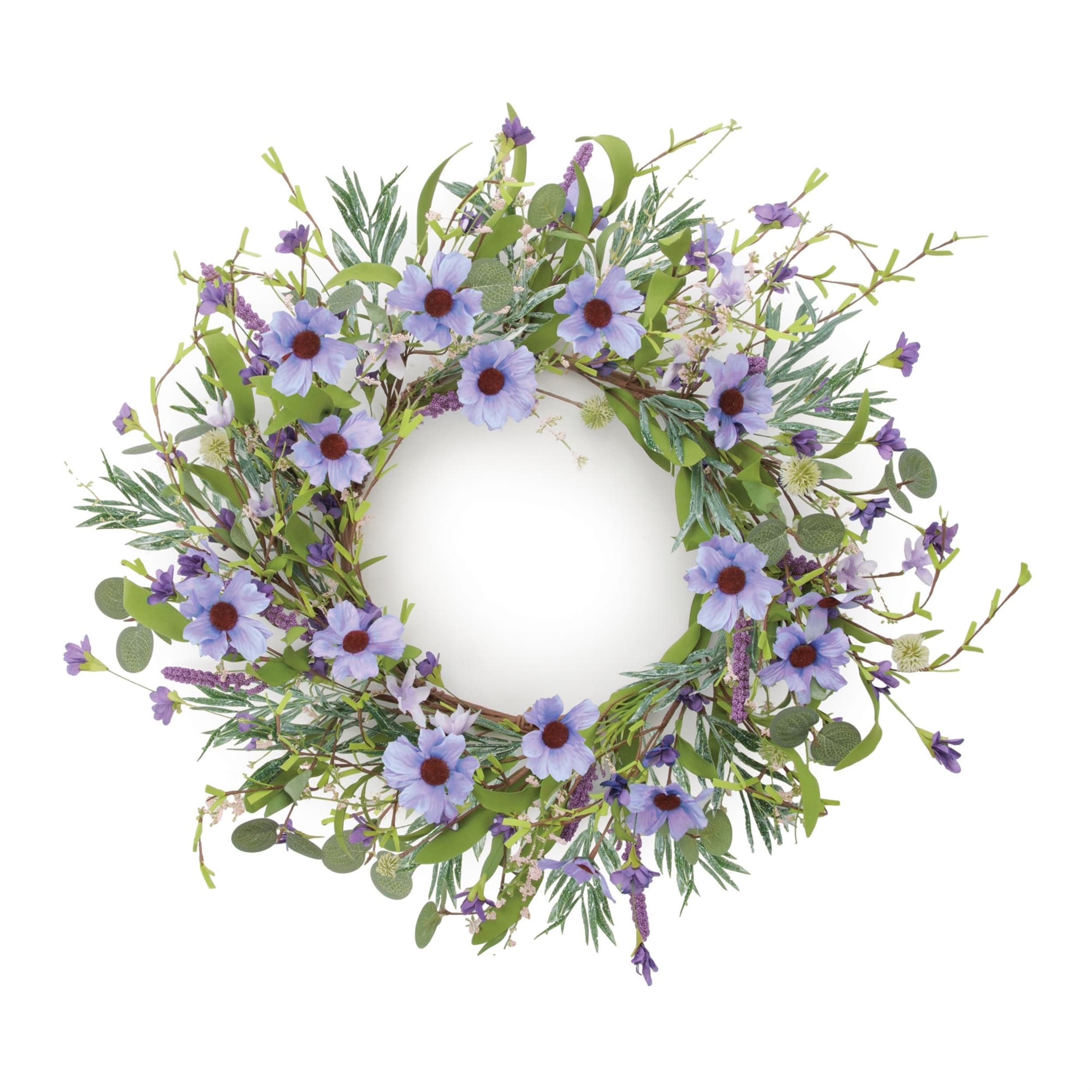 Pink Cosmos Floral Wreath 22 Inch