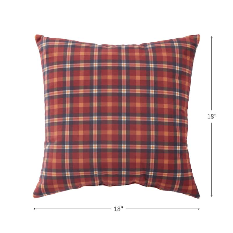 Durwood Plaid Fall Throw Pillow