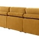 preview thumbnail 94 of 132, 118" W Corduroy L-shape Modular Sectional Sofa with Pillows