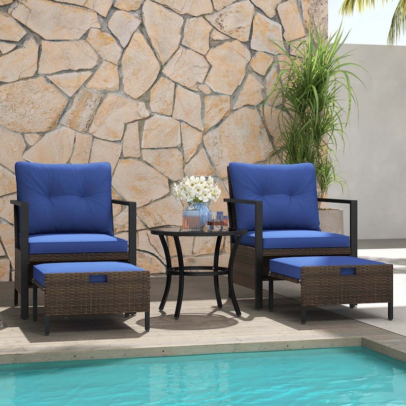 5PCS Outdoor Furniture Set Table Patio Conversation Set