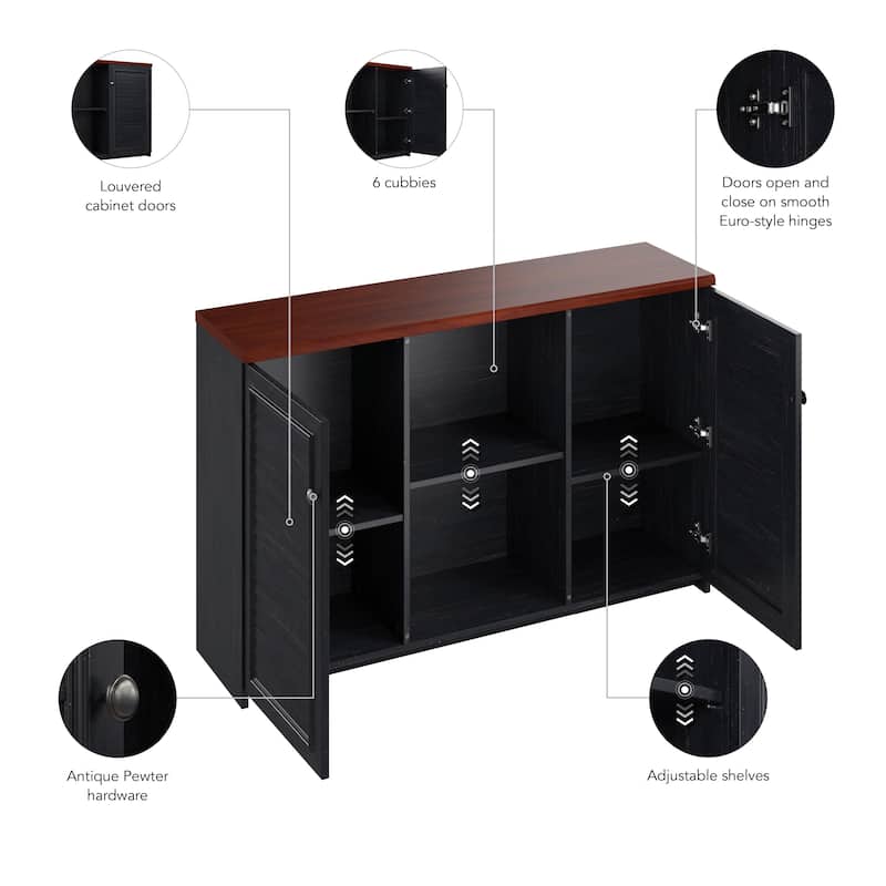 Bush Furniture Fairview Accent Cabinet with Doors and Shelves
