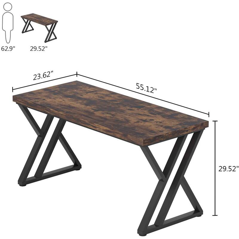 55 inch Writing Computer Desk, Vintage Style
