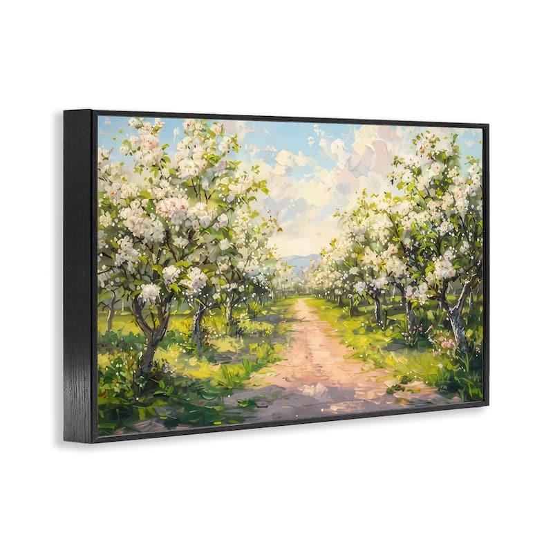 Stupell Path Through Flowering Trees Framed Giclee Art Design By LSR Creative Studio