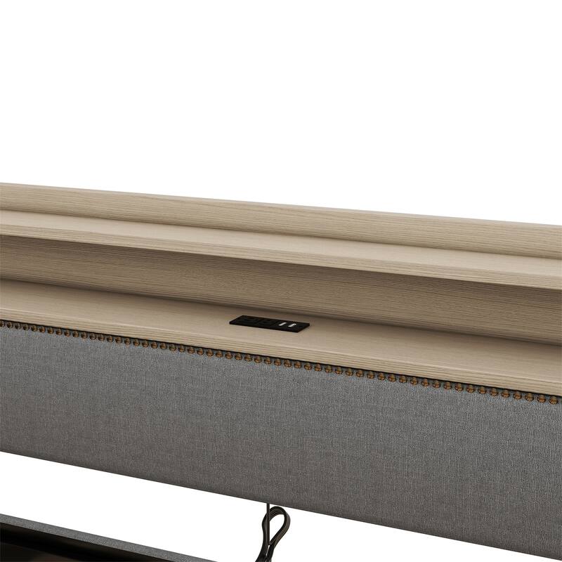 Twin Size Daybed with Storage Drawers, Charging Station and LED Lights
