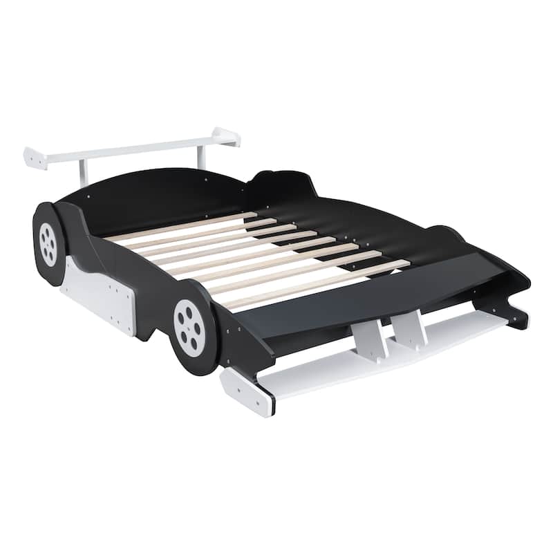Full Size Race CarShaped Platform Bed with Wheels Bed Bath & Beyond
