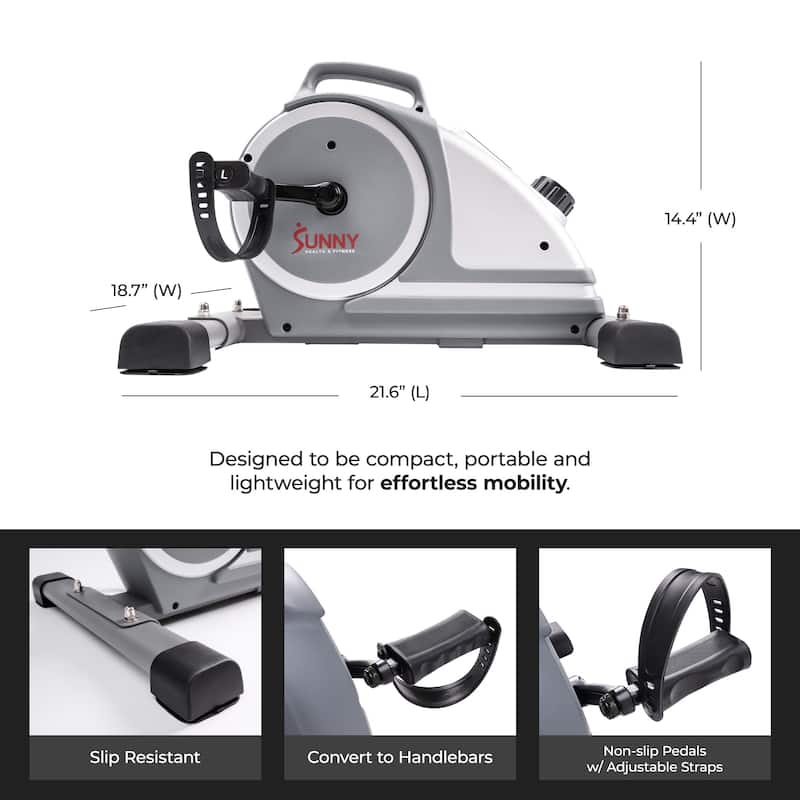 Sunny Health & Fitness Magnetic Mini Exercise Pedal Cycle - SF-B020026