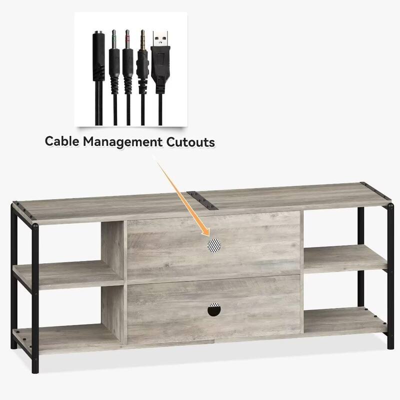 63" TV Stand Farmhouse Style TV Console Table