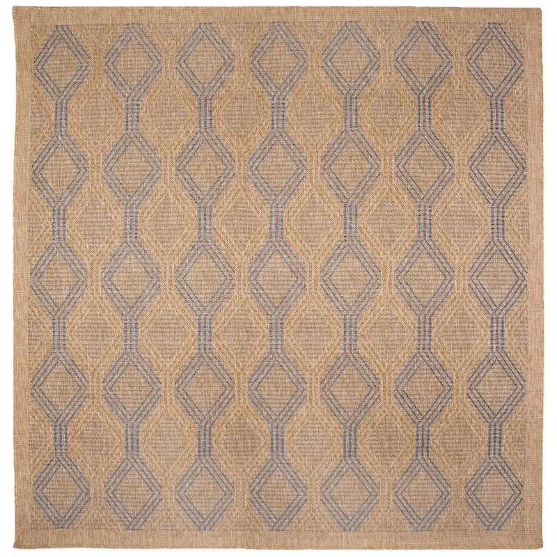 Liora Manne Sahara Links Indoor/Outdoor Rug - 7'10" Square - Navy