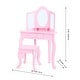 preview thumbnail 6 of 6, Little Lady Alessandra Medium Corner Play Vanity - Pink - 26"L x 11.625"W x 40"H