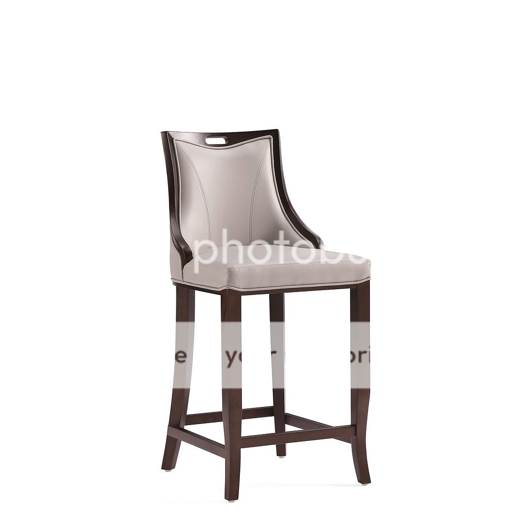 Manhattan Comfort Emperor Wood Upholstered Barstool