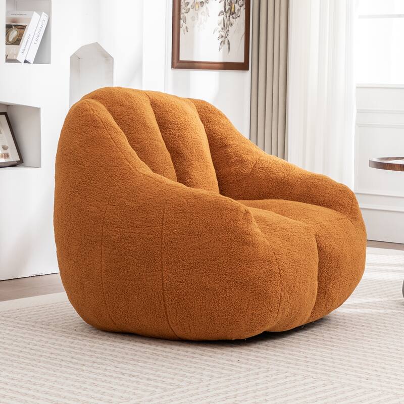Anmytek Memory Foam Bean Bag Chair with Tufted Soft Filling Fluffy Lazy Sofa for Living Room