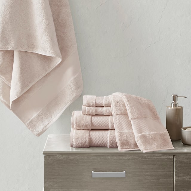Madison Park Signature Turkish Cotton 6-piece Bath Towel Set - Blush