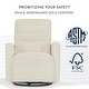 preview thumbnail 17 of 25, Evolur Holland Upholstered Plush Seating Glider Swivel