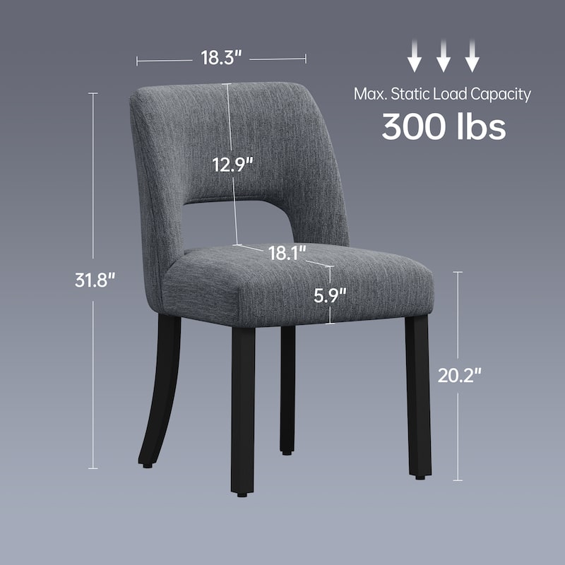 Set of 2/4/6 Modern Fabric Upholstered Dining Room Chair Kitchen Chairs with Wood legs