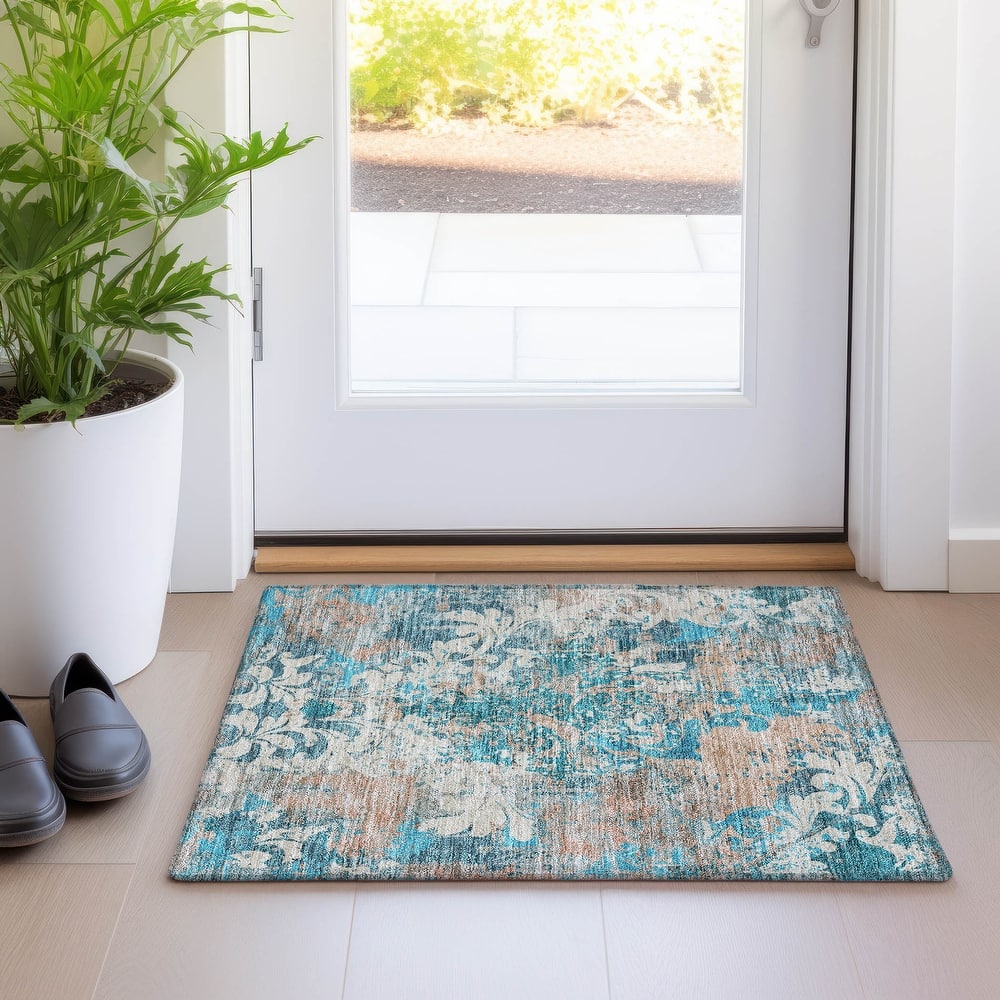 Premium Washable Super Soft Traditional Damask Mayfield Rug