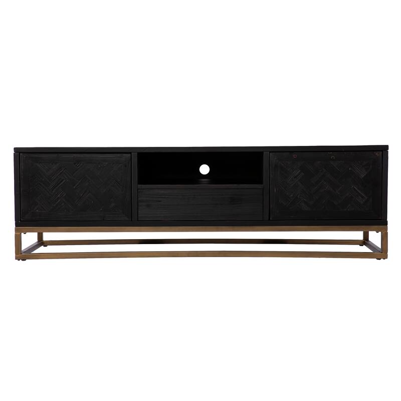 SEI Furniture Delgany Contemporary Black TV/Media Stand
