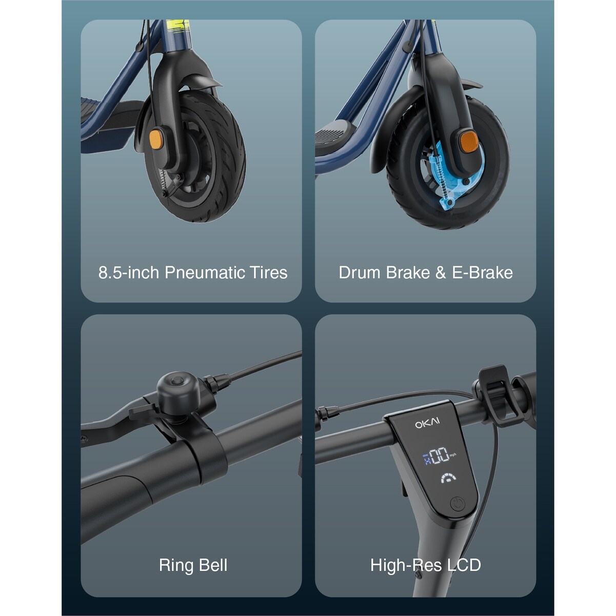 いえい Zippy Pro ES52 Electric Scooter w/ 20 Miles Max Operating Range