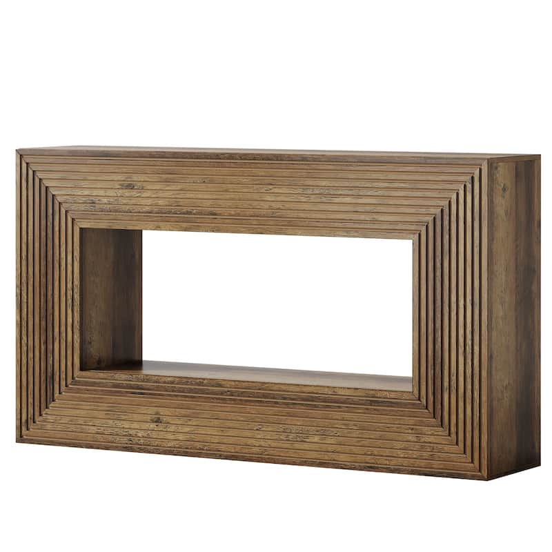Narrow Wood Console Sofa Accent Table for Entryway Living Room