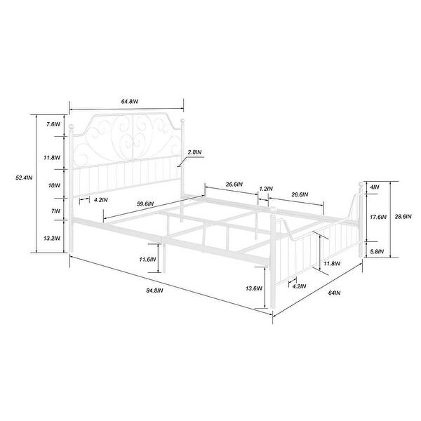 Bed Frame with Headboard and Footboard Bed Bath & Beyond 34652674