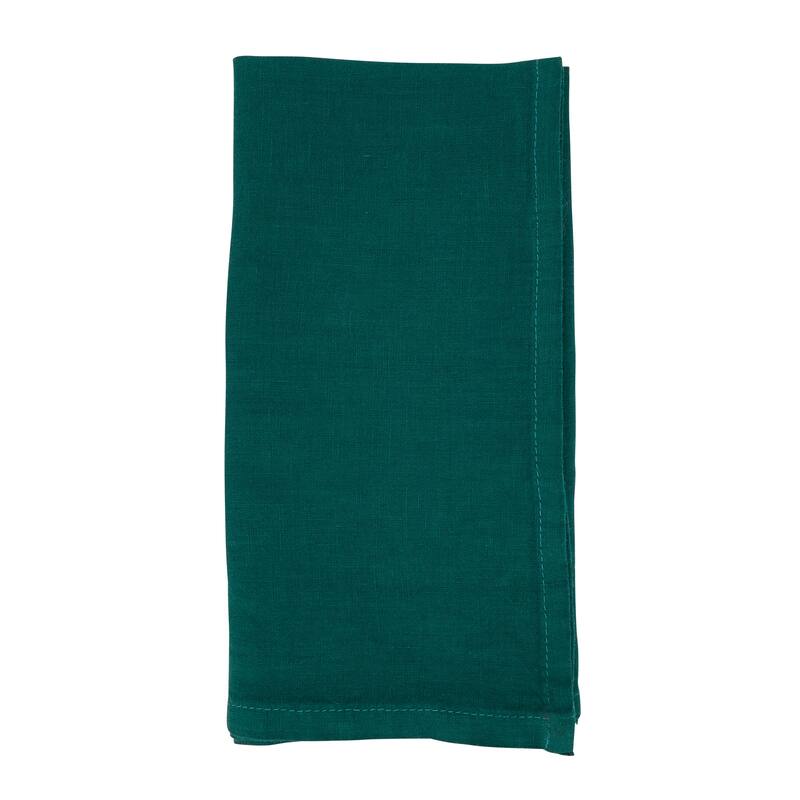 Luxe Linen Table Napkin (Set of 4) - Set of 4 - Jasper Green.