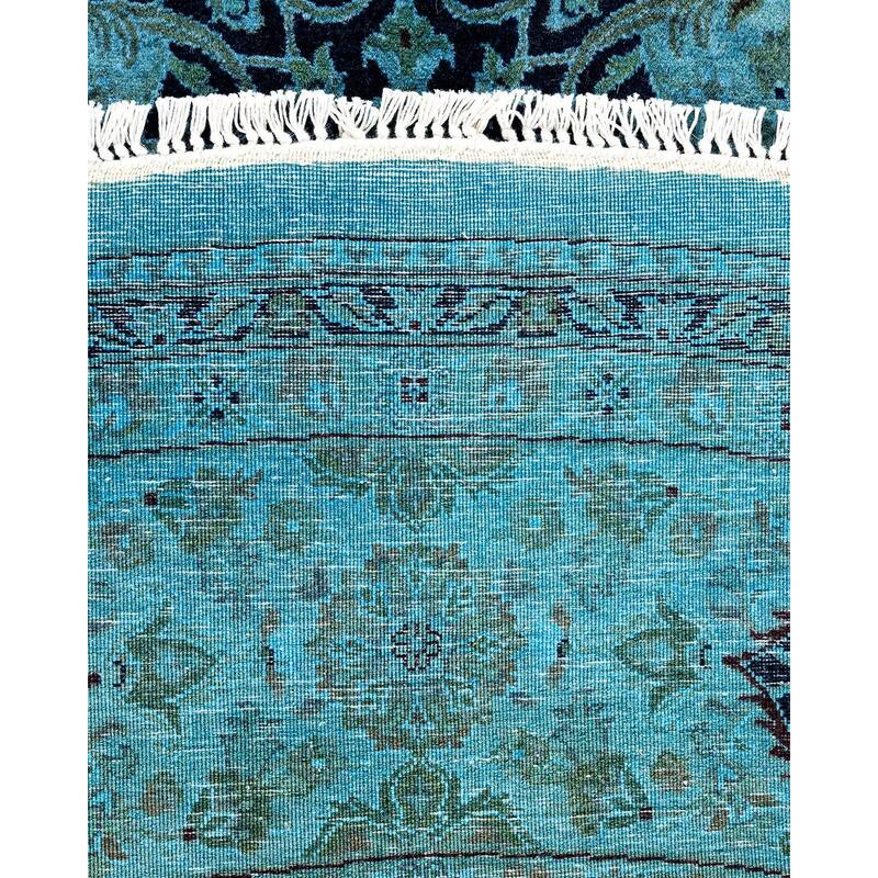 Fine Vibrance, One-of-a-Kind Hand-Knotted Area Rug - Gray, 7' 1" x 7' 1" - 7' 1" x 7' 1"