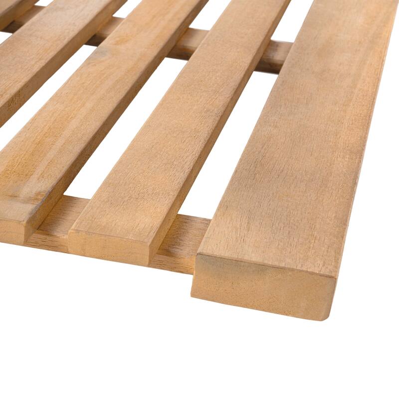 Paige Acacia Wood Slat Natural Indoor/Outdoor Shower Mat