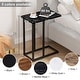 preview thumbnail 37 of 61, Javlergo Set of 2 C-Shaped Sofa Side Table, Small End Table for Living Room, Narrow Bedside/TV Tray Table
