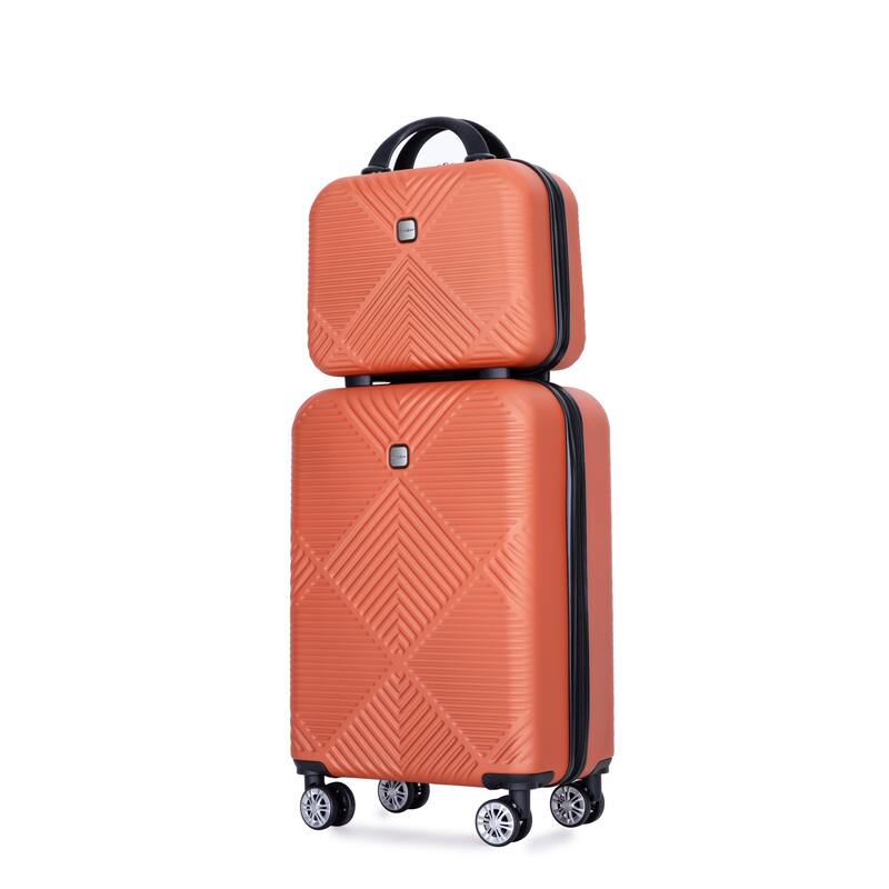 20/14" Spinner Wheels Luggage Sets 2 Piece Lightweight Suitcase Sets, Carry On Trunks Sets