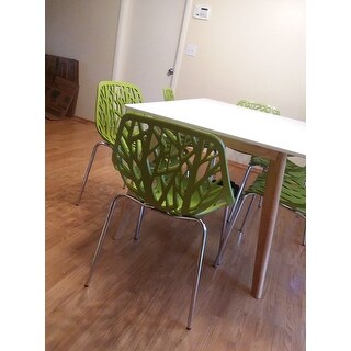 Handy Living Windsor Rectangular Butterfly Leaf White Dining Table with Natural Finish Legs