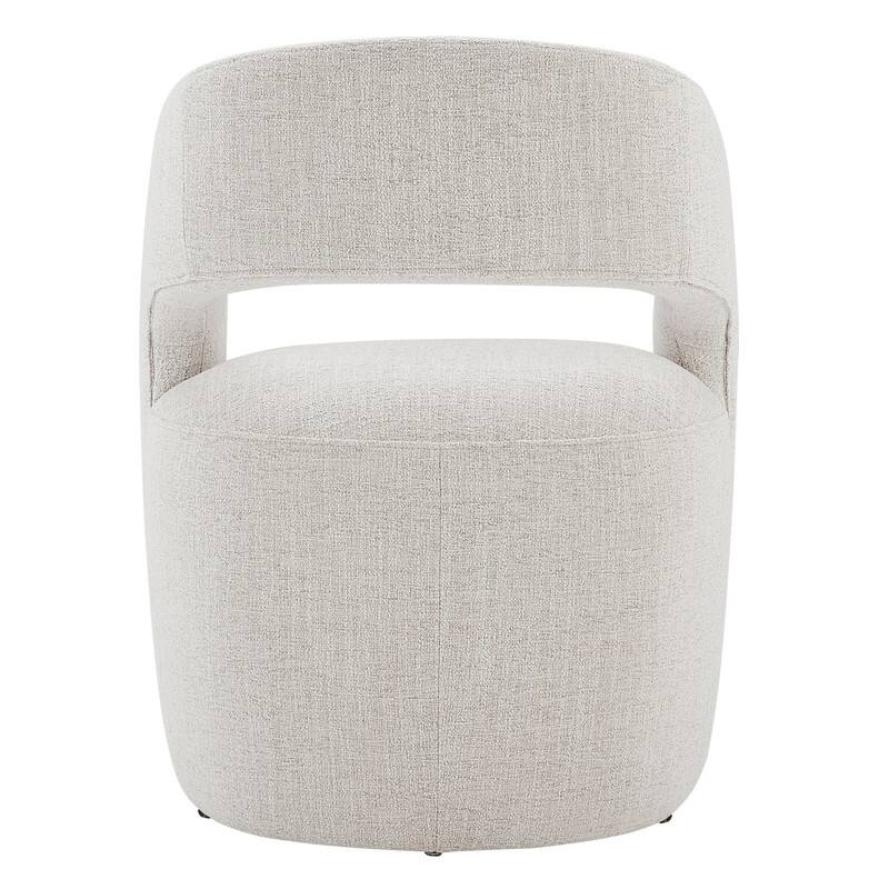 Spruce & Spring Joey Barrel Accent Chair with Casters for Living Room, Office, or Reading Nook