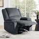 preview thumbnail 44 of 79, Vegan Leather Upholstered Push Back Manual Recliner Chair