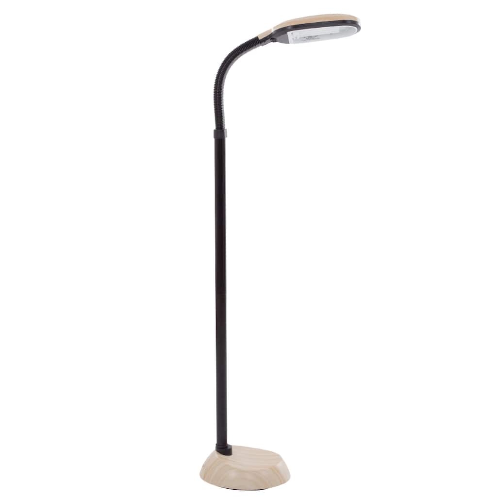 Lavish Home Adjustable Floor Lamp for Bedroom with Bendable Neck - Full Spectrum Natural Sunlight Lamp for Office