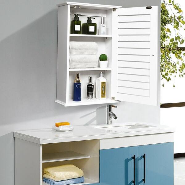 Gymax Wall Mount Medicine Cabinet Multifunction Storage Organizer On Sale Overstock 29556547