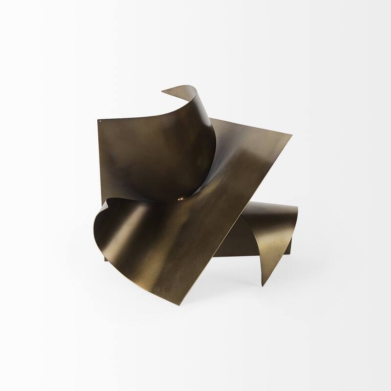 12" Contempo Antiqued Abstract Sculpture - 12"W x 12"D x 12"H