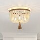 preview thumbnail 17 of 30, OYIPRO 3 - Light 12'' Bohemia Beaded Flush Mount Light Fixtures Cream Beads
