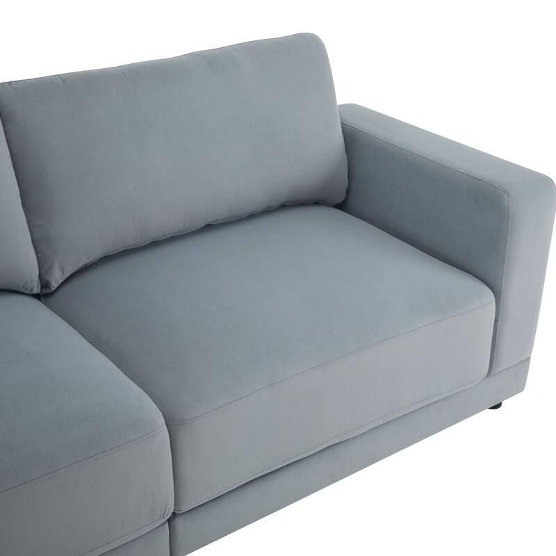 81" Classic Polyester 3-Seater Sofa with Soft Fabric Upholstery