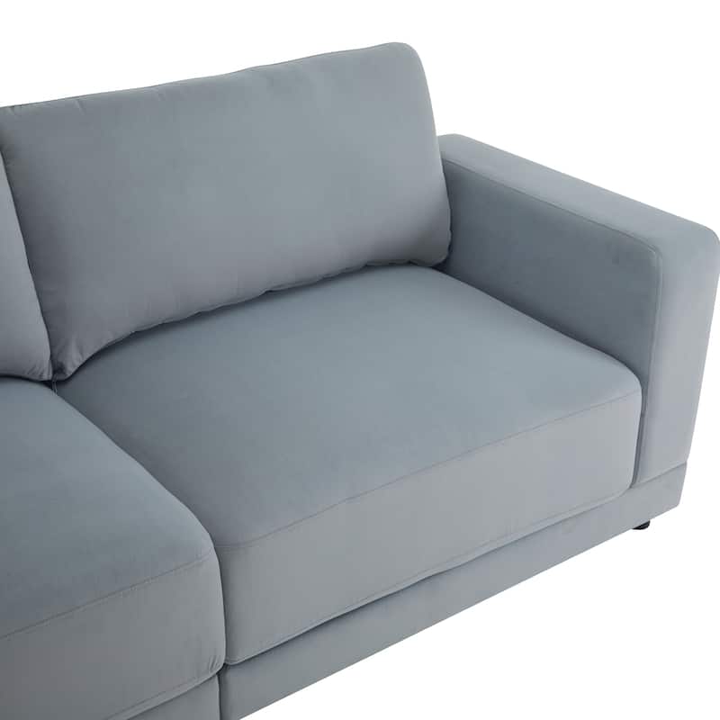 Christopher Knight Home - Grace 81" Modern Upholstery Sofa Loveseat with Square Arms