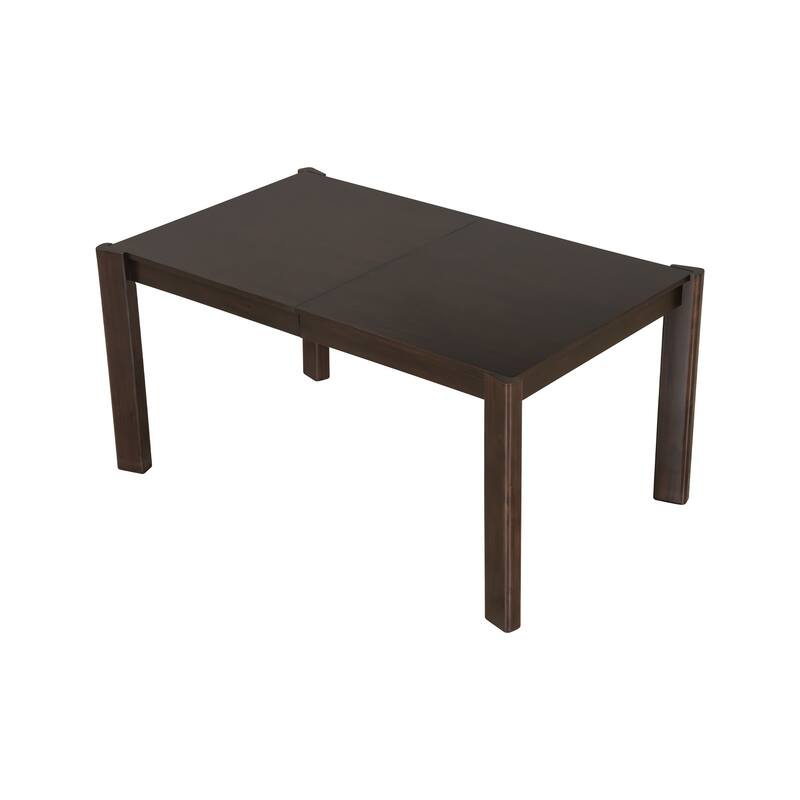 Expandable Farmhouse Modern Solid Wood Dining Table - Space-Saving Design (59" to 73")